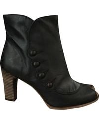 Timberland - Marge Peep Toe Zip Up Heel Boots 25684 B5E Leather - Lyst
