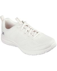 Skechers - Mesh Lace Up W Memory F Slip On Trainers - Lyst