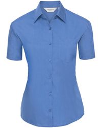Russell - Collection Ladies/ Short Sleeve Poly-Cotton Easy Care Poplin Shirt (Corporate) - Lyst