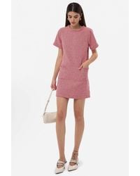 Hiccup - Tweed Short Sleeve Mini Dress - Lyst