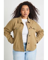 Boohoo - Plus Twill Utility Oversized Shirt - Lyst