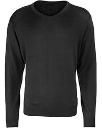PREMIER - V-Neck Knitted Sweater - Lyst