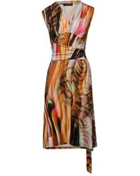 Conquista - Multi-Coloured Empire Line Sleeveless Dress - Lyst