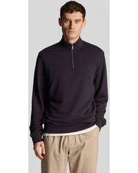 Lyle & Scott - Tonal Eagle Quarter Zip Sweatshirt Size: L - Lyst