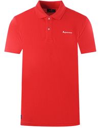 Aquascutum - Brand Logo Plain Polo Shirt - Lyst