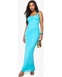 Boohoo - Scoop Back Mesh Maxi Dress - Lyst