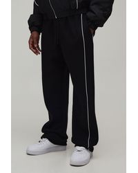 BoohooMAN - Straight Fit Piping Jogger - Lyst