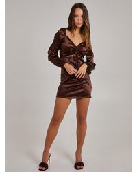 Pink Vanilla - Tie Front Bodycon Dress - Lyst