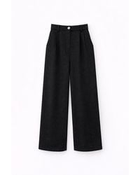 MixRay - High Waist Velvet Straight Leg Pants - Lyst