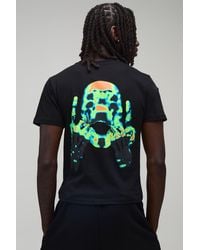 BoohooMAN - Muscle Shrunken Fit Neon Face Print T-Shirt - Lyst