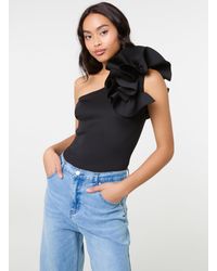 Pink Vanilla - One Shoulder Detail Bodysuit - Lyst