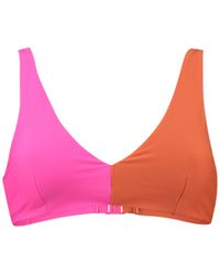PUMA - Swim Colourblock Plunge Top - Lyst