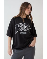 DSGN Studio - Collegiate Printed Oversized T-Shirt - Lyst