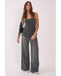 Nasty Gal - Droplet Embellished Longline Bustier Top - Lyst