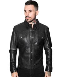 Infinity Leather - Retro Shirt Jeans Jacket-Beijing - Lyst