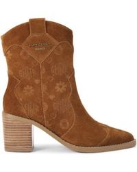 Kurt Geiger - Suede Kgl Western Ankle Boots - Lyst