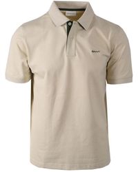 GANT - Contrast Collar Ss Polo Shirt Silky - Lyst