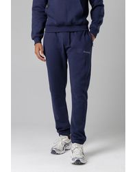 Firetrap - Dark Cotton Rich Brushed Fleece Joggers With Zip Pockets - Lyst