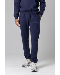 Firetrap - Dark Cotton Rich Brushed Fleece Joggers With Zip Pockets - Lyst