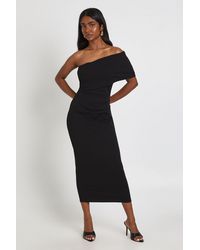 Boohoo - Jersey Crepe Bardot Midaxi Dress - Lyst