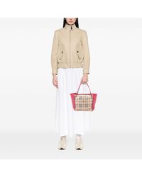 Burberry - Pre-Owned Small Leather Trimmed Haymarket Check Coated Canvas Canterbury Tote - Lyst
