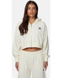 Good For Nothing - Cropped Zip Hoodie With Monogram - Lyst