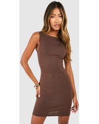 Boohoo - Premium Super Soft Racer Open Back Mini Dress - Lyst
