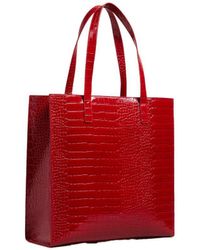 Ted Baker - Accessories Croccon Croc Detail Large Icon Bag - Lyst