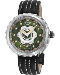 Gv2 - Motorcycle Ss Case, Dial, Hands, Genuine Handmade Italian Leather/ Strap - Lyst