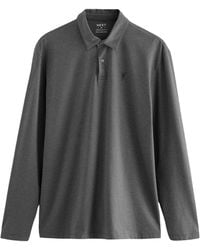 Secret Label - Cotton Rich Long Sleeve Polo Shirt - Lyst