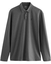 Secret Label - Cotton Rich Long Sleeve Polo Shirt - Lyst