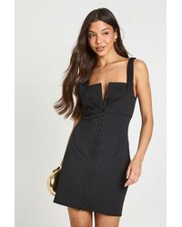 Boohoo - Hook & Eye Corset Detail Mini Dress - Lyst