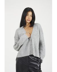 Brave Soul - Button Through Soft Knit Cardigan - Lyst