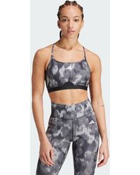 adidas - Aeroreact Training Essentials Light-Support Allover Print Bra - Lyst