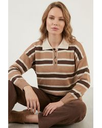 Bigdart - Gestreepte Polo Trui - Lyst