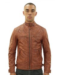 Infinity Leather - Vintage Quilted Biker Jacket-Monaco - Lyst