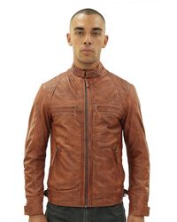 Infinity Leather - Vintage Quilted Biker Jacket-Monaco - Lyst