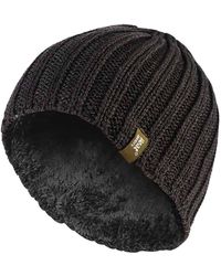 Heat Holders - Fleece Lined Ribbed Winter Hat - Lyst