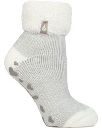 Heat Holders - Ladies Ribbed Cuff Thermal Bed Socks For Lounging Around - Lyst