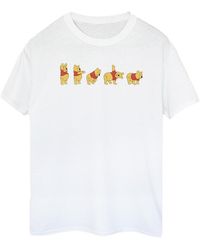 Disney - Ladies Winnie The Pooh Stretching Cotton Boyfriend T-Shirt - Lyst
