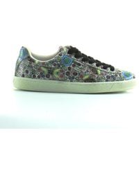 PUMA - States X Swash London Patterned Leather Lace Up Trainers 360711 01 - Lyst