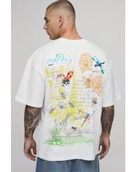 BoohooMAN - Collector's Edtn Foot Print Oversized T-Shirt - Lyst