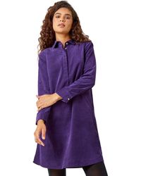 Roman - Corduroy Tunic Shirt Dress - Lyst