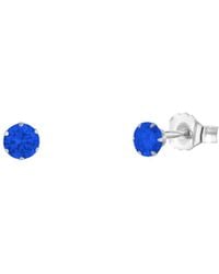 The Jewellery Stockroom - Sterling 3Mm London Cz Crystal Stud Earrings - Lyst
