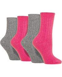 Wildfeet - 4 Pack Ladies Cashmere Boot Socks - Lyst