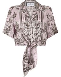 Philipp Plein - Cropped Bow Shirt Butterfly Tattoo - Lyst