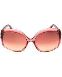 Tom Ford - Gradient Bordeaux Lens Shiny Framed Sunglasses - Lyst