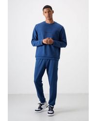 TOMMY LIFE - Printed Fleece Sweatshirt And Pants Set - Lyst