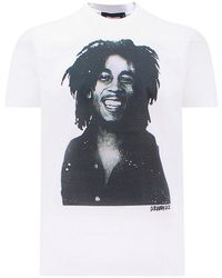DSquared² - Cool Fit Bob Marley Quote Design T-Shirt Cotton - Lyst