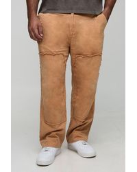 BoohooMAN - Plus Bleach Wash Relaxed Fit Carpenter Pants - Lyst